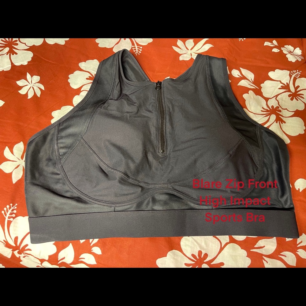 Fabletics Blare Zip Front High Impact Sports Bra